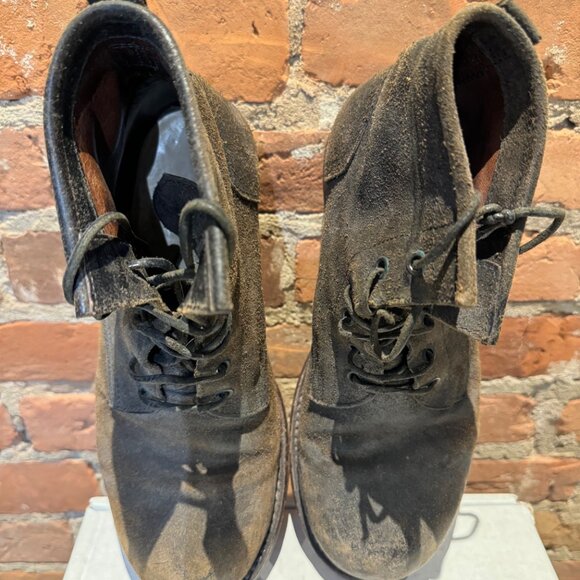 Carpe Diem Distressed Combat Boots – Black Reverse Leather - Picture 11 of 11